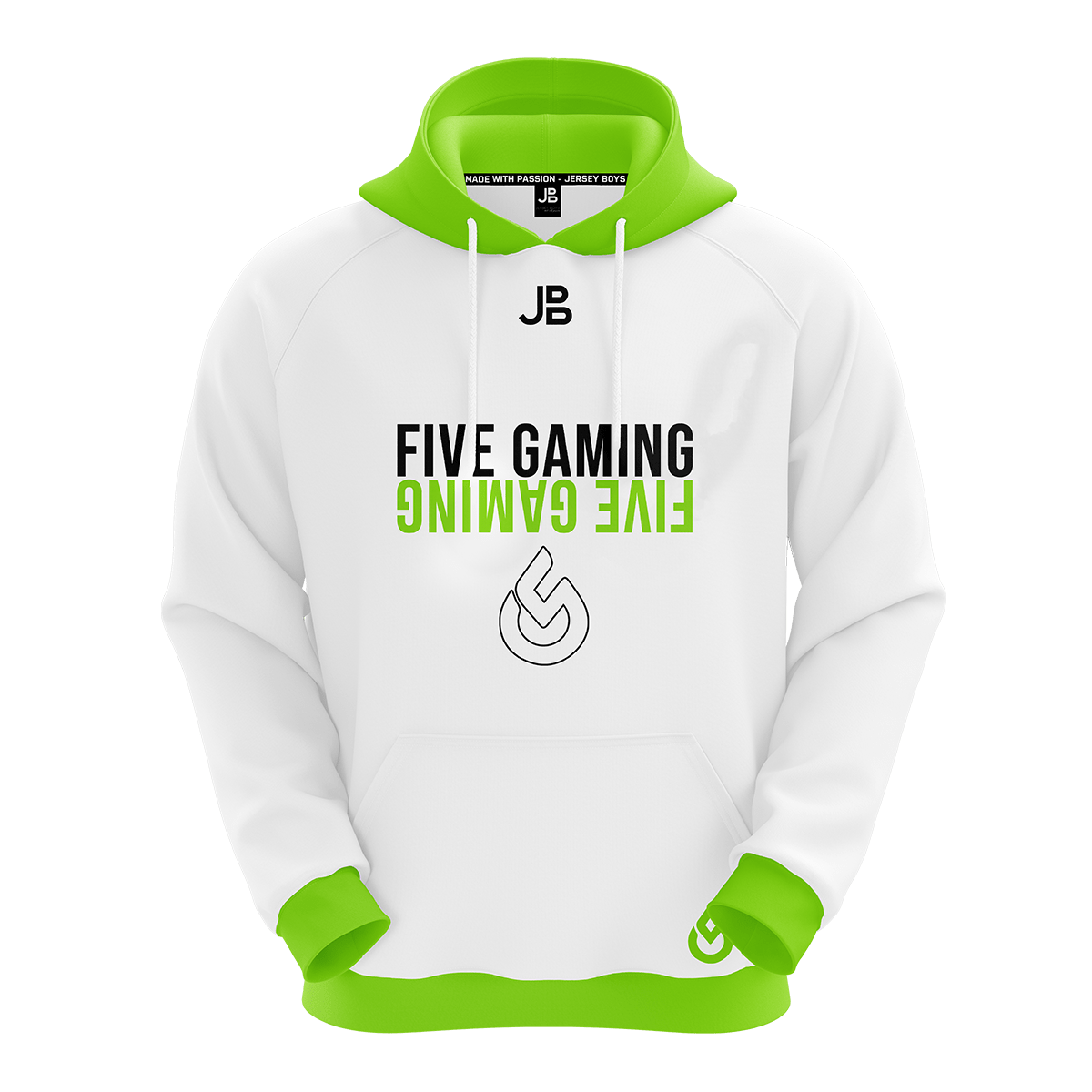 F!VE GAMING - Crew Hoodie 2021 White