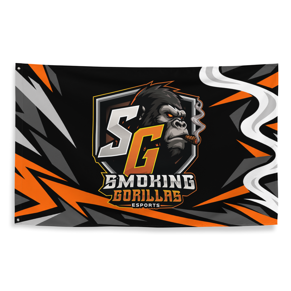 SMOKING GORILLAS - Flagge – Produktansicht