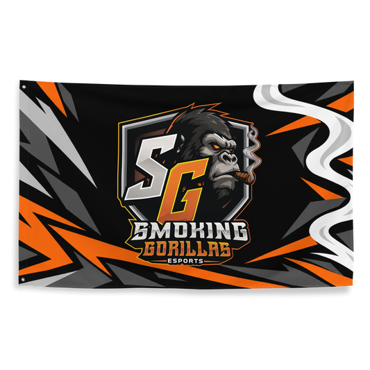 SMOKING GORILLAS - Flagge – Produktansicht