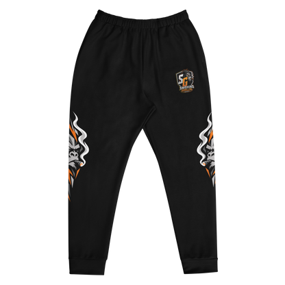 SMOKING GORILLAS - Crew Jogger 2026 – Vorderansicht im schwarz-orangen Teamdesign