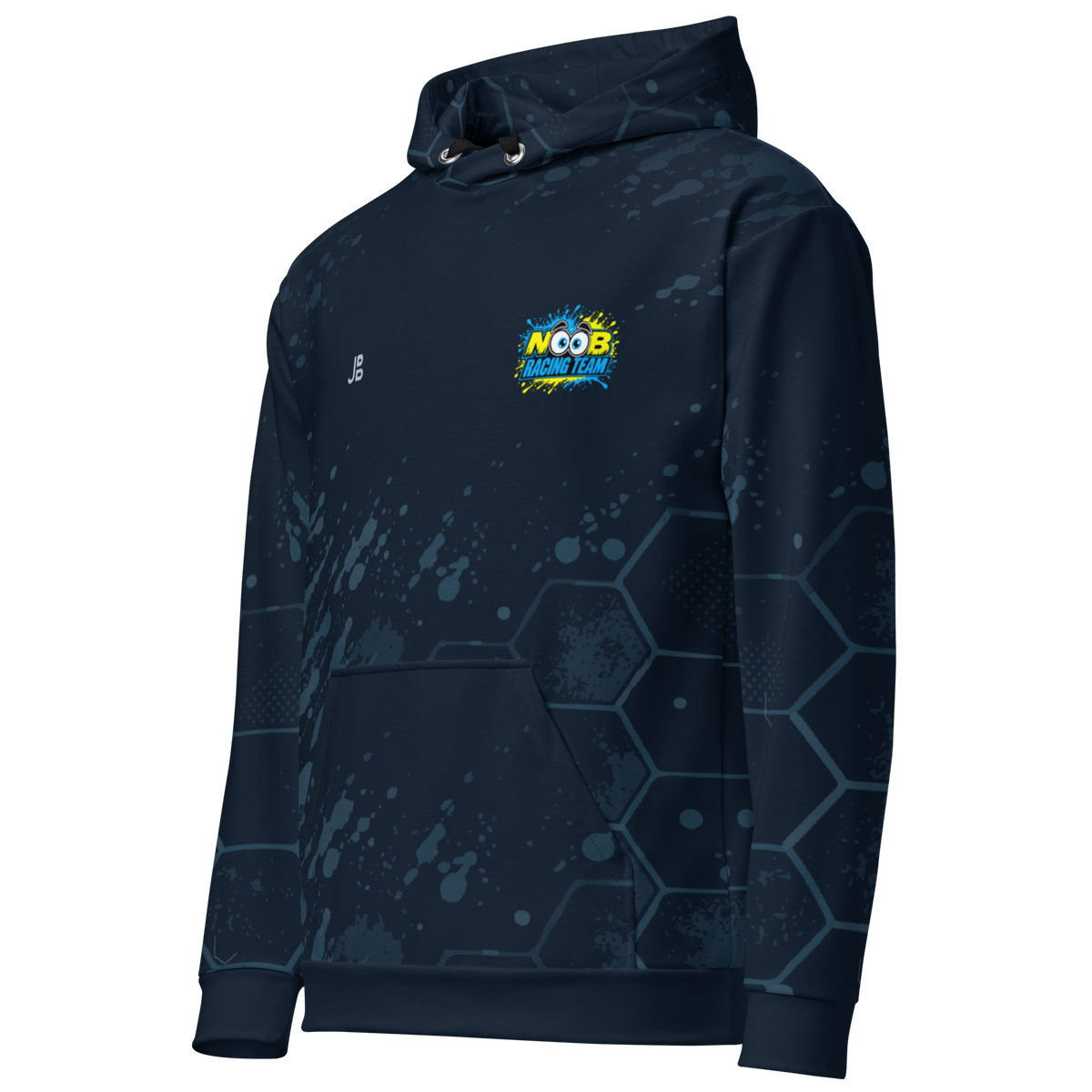NOOB RACING TEAM - Crew Hoodie – Vorderansicht schräg links