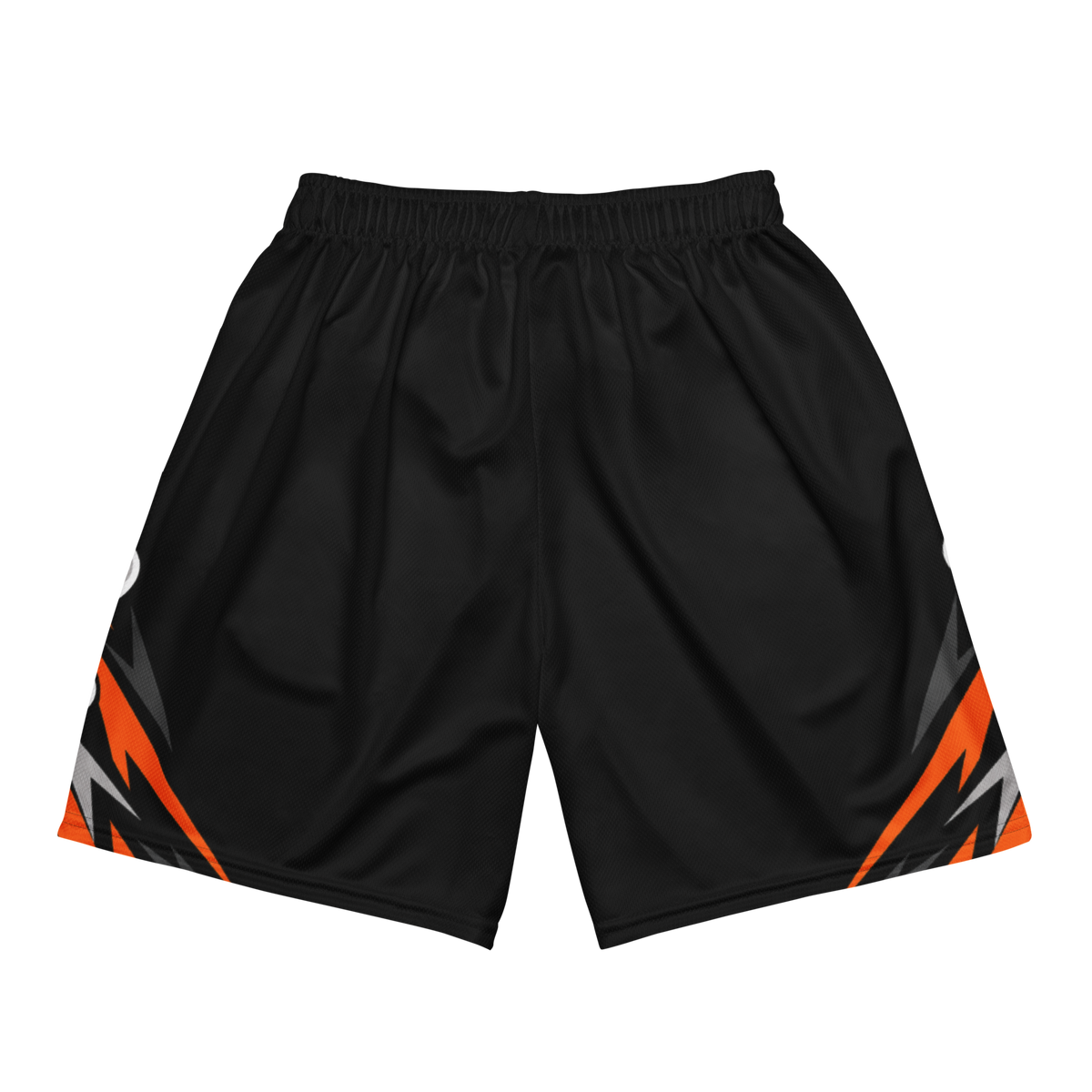 SMOKING GORILLAS - Crew Shorts 2026 – Rückansicht im schwarz-orangen Teamdesign