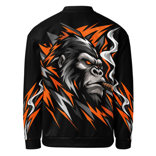 SMOKING GORILLAS - Crew Jacke 2026 – Rückansicht im schwarz-orangen Teamdesign