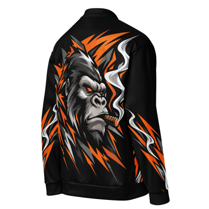 SMOKING GORILLAS - Crew Jacke 2026 – Rückansicht im schwarz-orangen Teamdesign