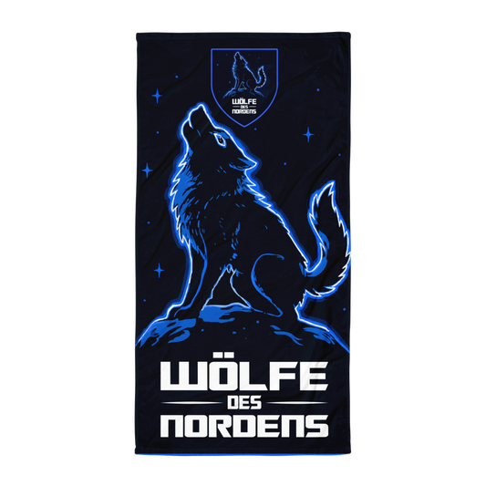 WÖLFE DES NORDENS Beach Handtuch – 01 – Großer Wolf – Gesamtansicht