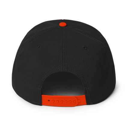 SMOKING GORILLAS - Snapback Cap in Schwarz/Orange – Rückansicht