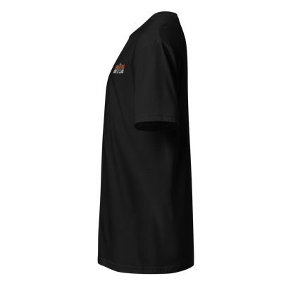 SMOKING GORILLAS - Sticklogo Shirt in Schwarz – Seitenansicht links