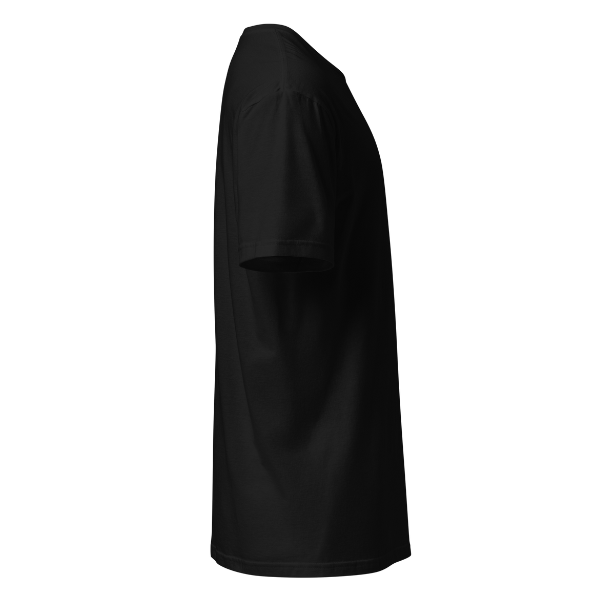 SMOKING GORILLAS - Sticklogo Shirt in Schwarz – Seitenansicht rechts