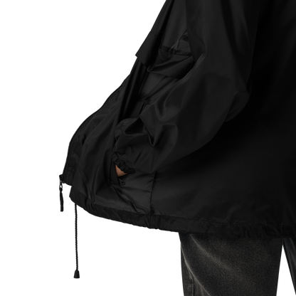 SMOKING GORILLAS - Sticklogo Windbreaker in Schwarz – Detailansicht
