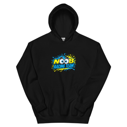 NOOB RACING TEAM Basic Hoodie 2026 – Schwarz, Vorderansicht