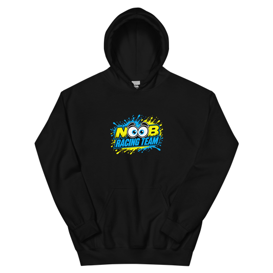 NOOB RACING TEAM Basic Hoodie 2026 – Schwarz, Vorderansicht