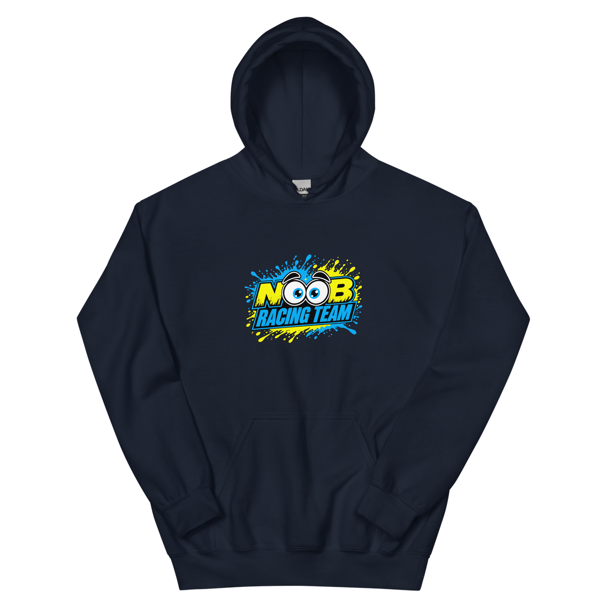 NOOB RACING TEAM Basic Hoodie 2026 – Dunkelblau, Vorderansicht