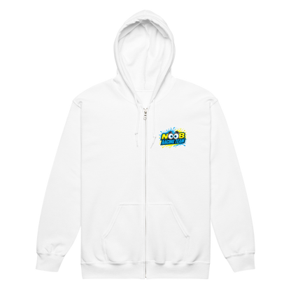 NOOB RACING TEAM Basic Zipper 2026 – Weiß, Vorderansicht