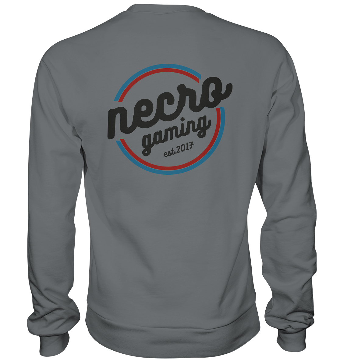 NECRO GAMING - RETRO BLACK - inkl. Backprint - Basic Sweatshirt