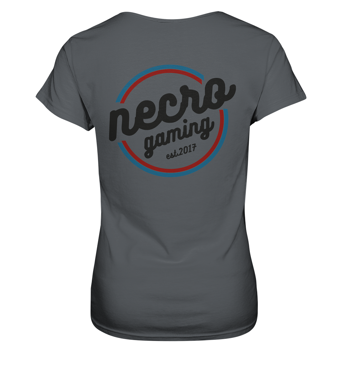 NECRO GAMING - RETRO BLACK - inkl. Backprint - Ladies Basic Shirt