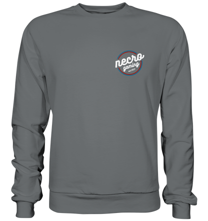 NECRO GAMING - RETRO WHITE - inkl. Backprint - Basic Sweatshirt