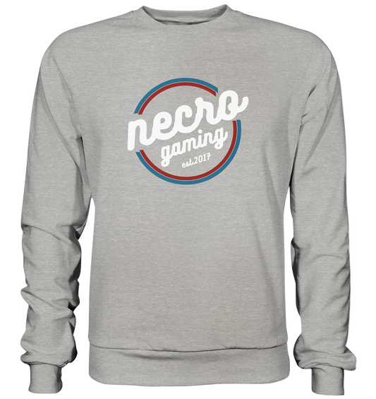 NECRO GAMING - RETRO WHITE - Basic Sweatshirt